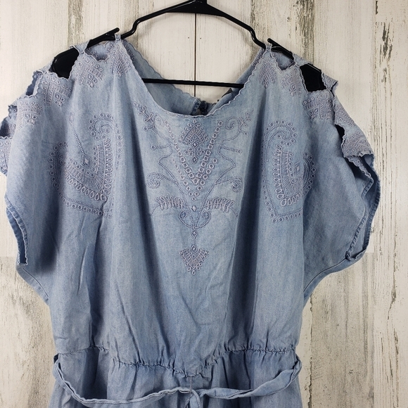 Luxology light blue chambray dress women's plus size 20 - Picture 3 of 13